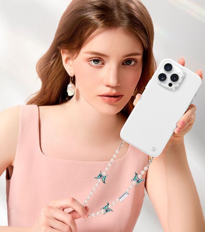 Чехол PYNANA Starry Series MagSafe для iPhone 16 Pro, белый Фото-5