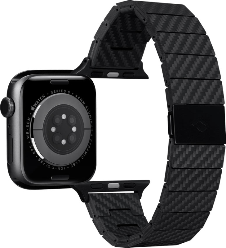 Ремешок Pitaka Modern для Apple Watch, 42/44/45mm, карбон, черно-серый Фото-4