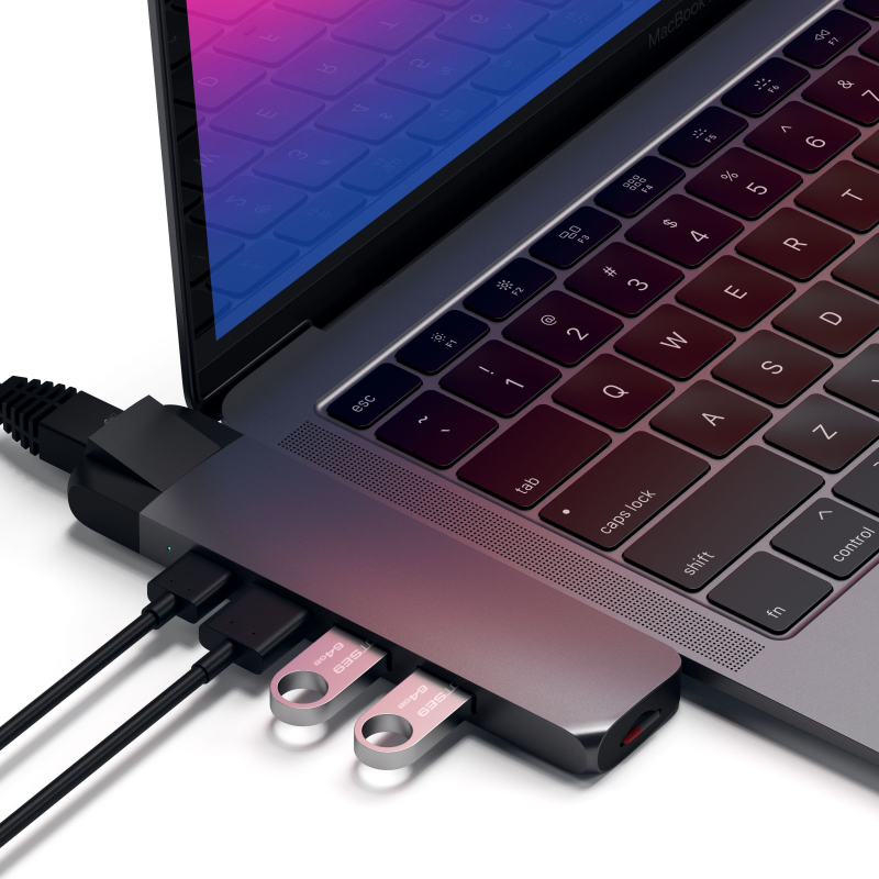 Адаптер Satechi Aluminum Pro Hub 6 in 1, серый космос Фото-6