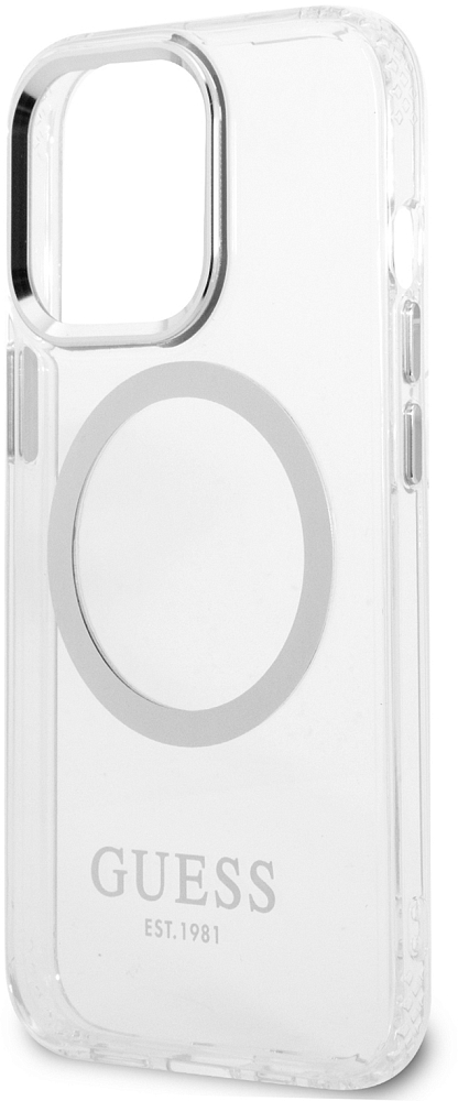 

Guess Чехол Metal outline Magsafe для iPhone 13 Pro, прозрачный