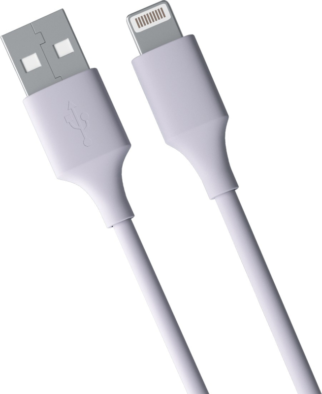 Кабель moonfish USB-А - Lightning 1 м, силикон, лавандовый Фото-2