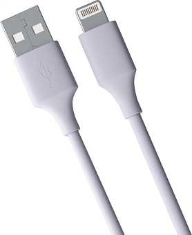 Кабель moonfish USB-А - Lightning 1 м, силикон, лавандовый