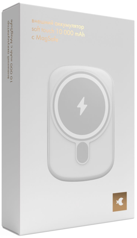 Внешний аккумулятор moonfish MagSafe, 10000 мАч, soft-touch, белый Фото-3