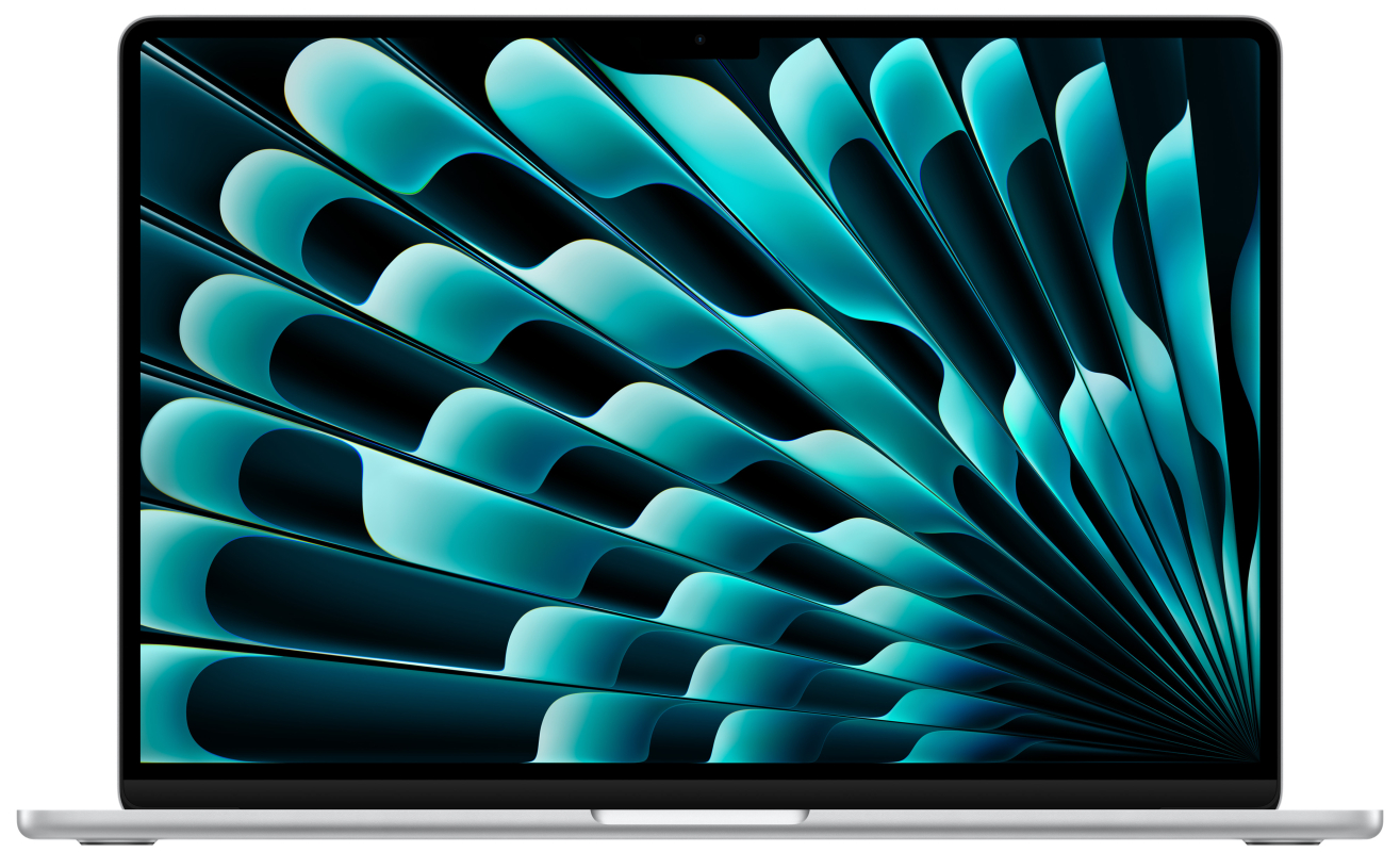 Apple MacBook Air 15" (M3, 8C CPU/10C GPU, 2024), 24 ГБ, 1 ТБ SSD, серебристый