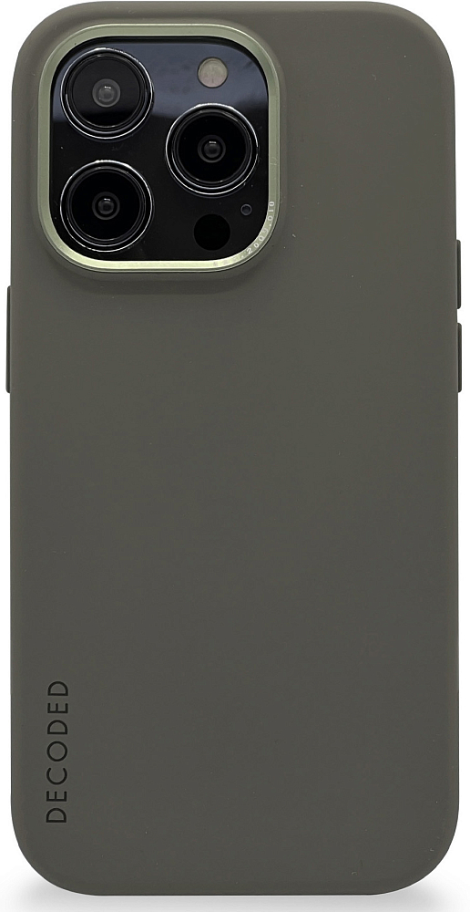 

Decoded Чехол Back Cover для iPhone 14 Pro, силикон, оливковый