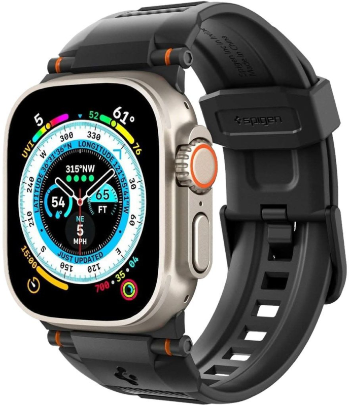 Ремешок Spigen Rugged Ultra Band для Apple Watch 49/46/45/44/42 мм, матовый черный