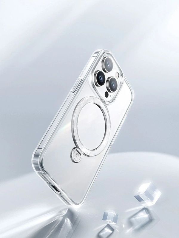 Чехол PYNANA Dancing Streamer Series MagSafe для iPhone 16 Pro Max, перламутровый Фото-3