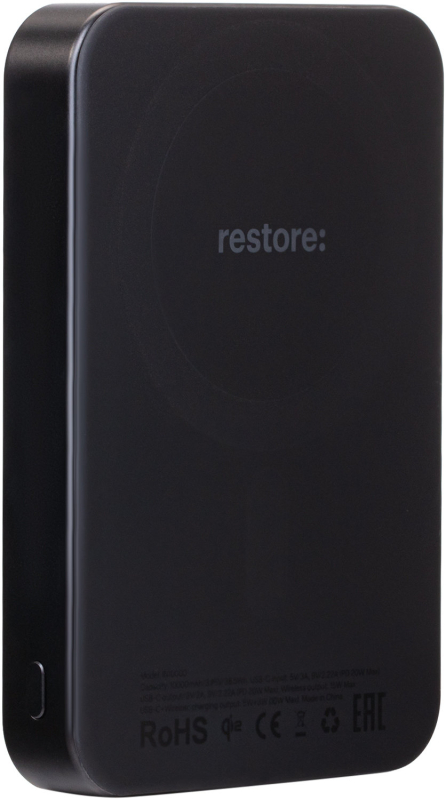 Внешний аккумулятор restore: Magnetic, 10000mAh, черный Фото-2