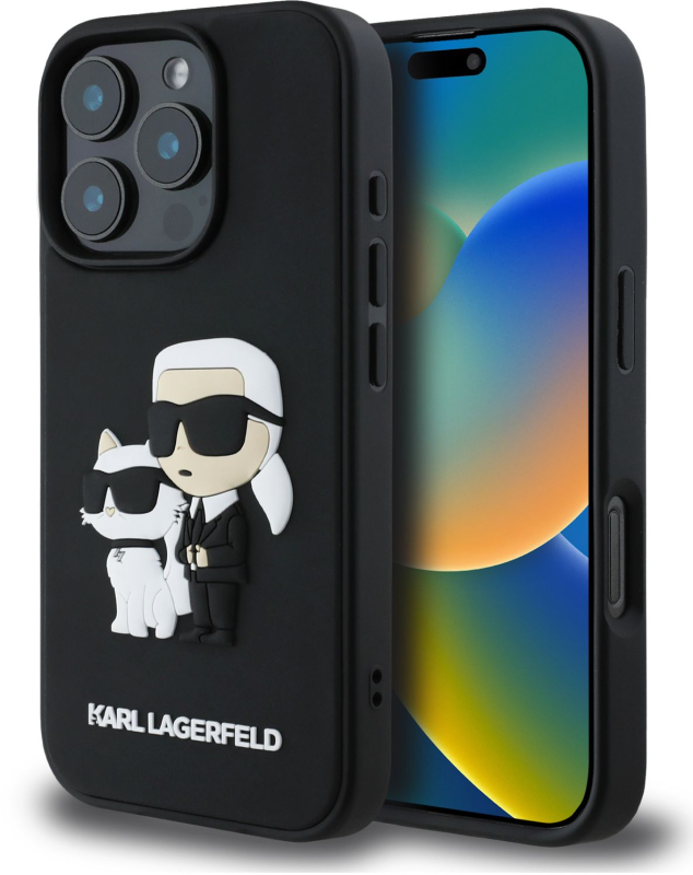 Чехол Karl Lagerfeld 3D Rubber NFT для iPhone 16 Pro Max, черный