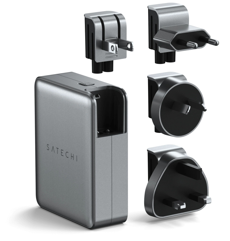 Сетевое зарядное устройство Satechi 4хUSB-C, PD, GaN, 145 Вт, серый космос Фото-3