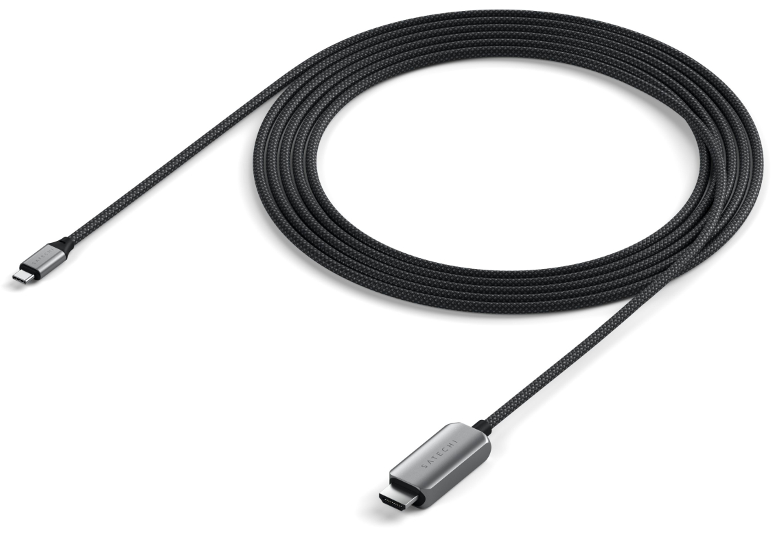 Кабель Satechi USB-C - HDMI, 2 м, серый космос Фото-3