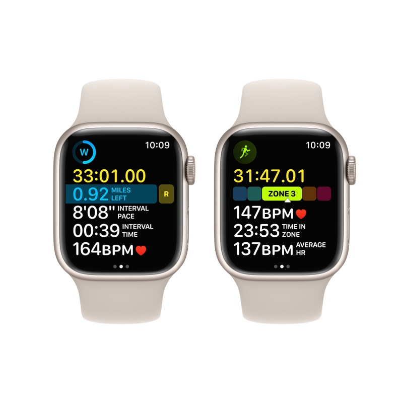 Купить Apple Watch Series 8, 41 мм, корпус из алюминия цвета «сияющая ...