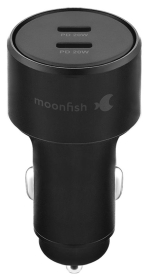 Автомобильное зарядное устройство moonfish 2хUSB-C, PD, 40 Вт, черный