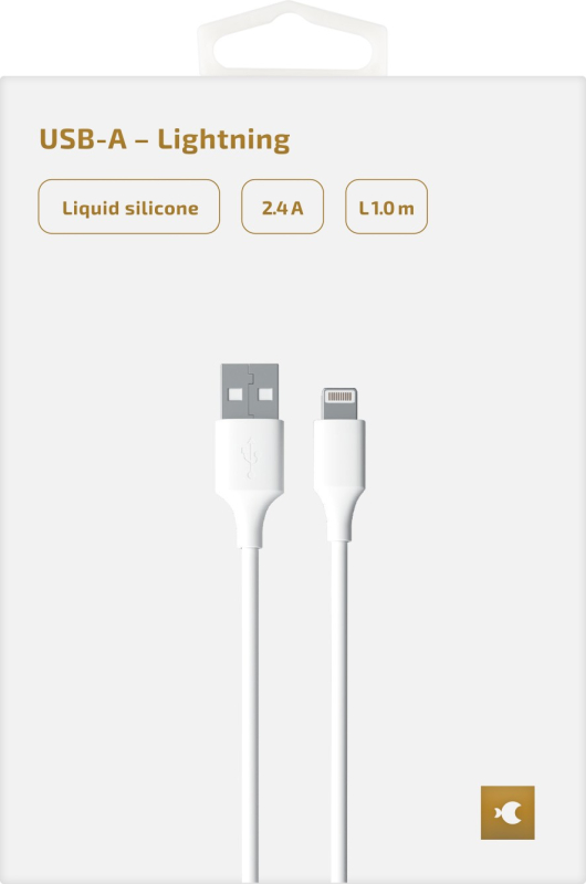 Кабель moonfish USB-А - Lightning 1 м, силикон, белый Фото-3