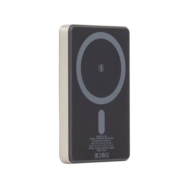Внешний аккумулятор restore: hello, world! Magsafe, 10000 mAh, титановый Фото-3