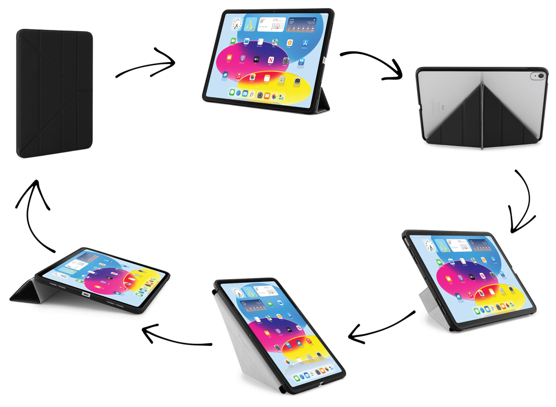 Чехол Pipetto для iPad 10.9 (2022) Origami Case, черный Фото-5
