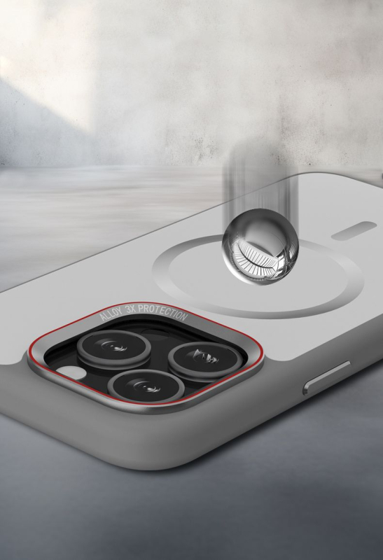 Чехол URR Matte Pure Glass MagSafe для iPhone 16 Pro, серый Фото-4