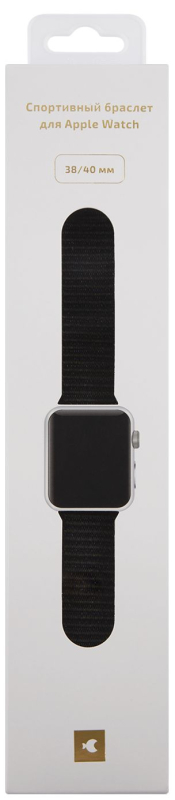 Ремешок moonfish для Apple Watch 38/40/41/42 мм, нейлон, черный Фото-2