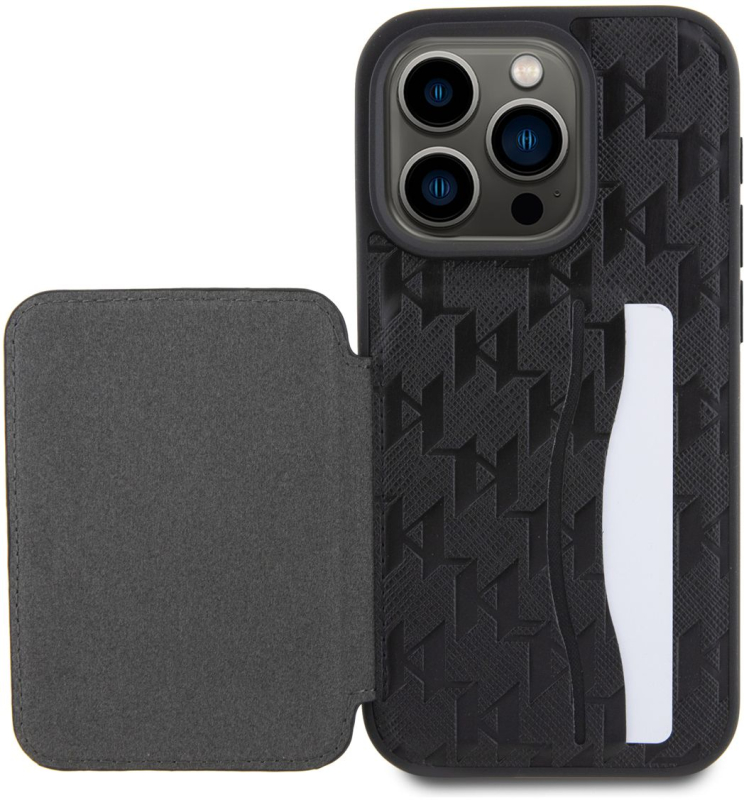 Чехол Karl Lagerfeld Cardslot Stand для iPhone 16 Pro Max, черный Фото-4