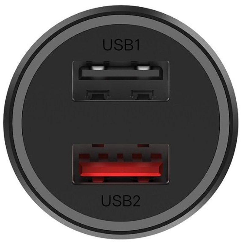 Устройство зарядное автомобильное Xiaomi 37 Вт, 2 USB порта, черный Фото-3
