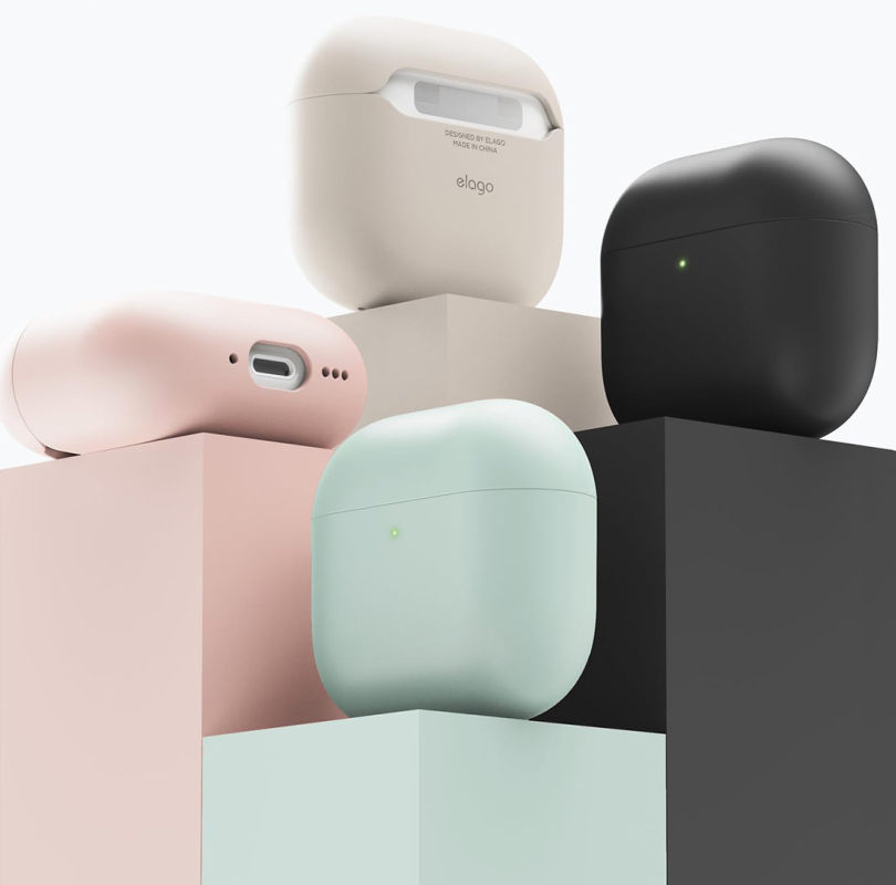 Чехол Elago Liquid Hybrid Сase для AirPods 4, силикон, мятный Фото-4