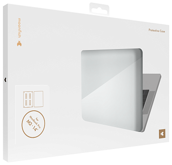 Накладка moonfish для MacBook Pro 14'', soft-touch, прозрачный