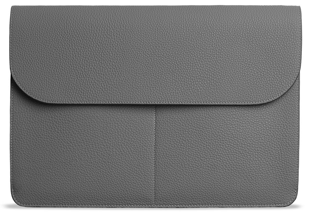 

Чехол-конверт Bustha Jump Flap Sleeve для Macbook Air/Pro 14" (18/22), кожа, темно-серый, Чехол-конверт Jump Flap Sleeve для Macbook Air/Pro 14" (18/22), кожа, темно-серый