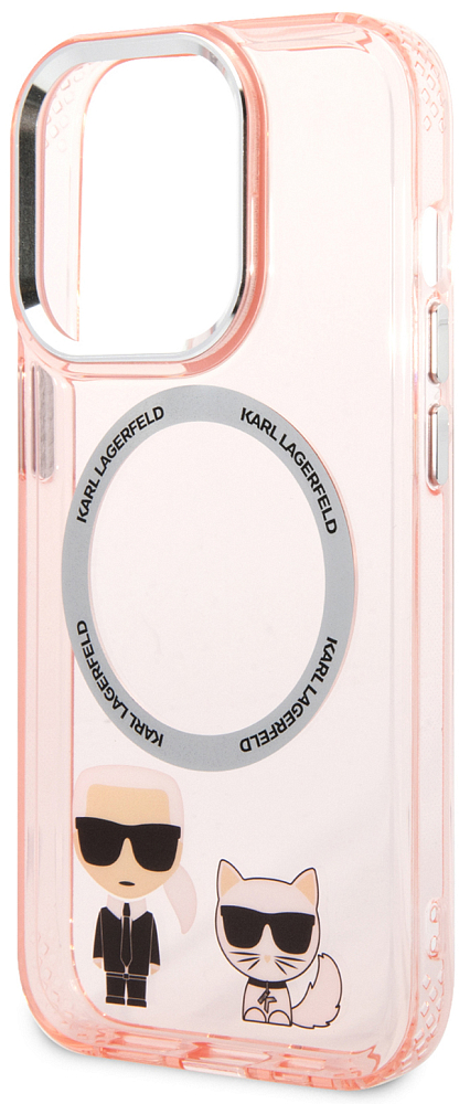 

Karl Lagerfeld Чехол & Choupette для iPhone 14 Pro Max MagSafe, розовый
