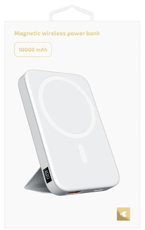Внешний аккумулятор moonfish Magsafe, 10000 мАч, soft-touch, белый Фото-4