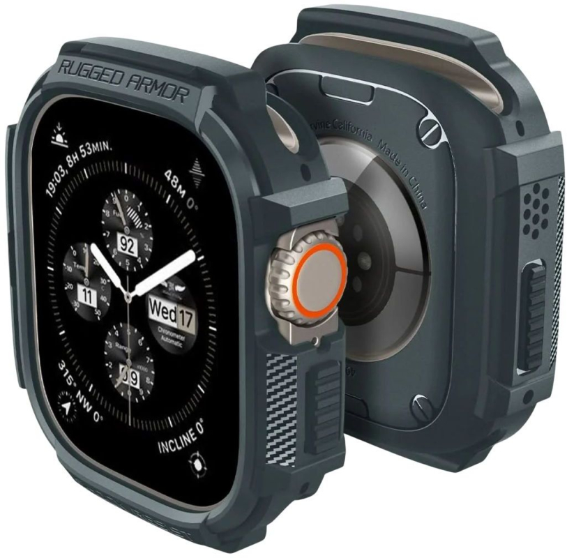 Чехол Spigen Rugged Armor для Apple Watch Ultra, 49 мм, зеленый Фото-4