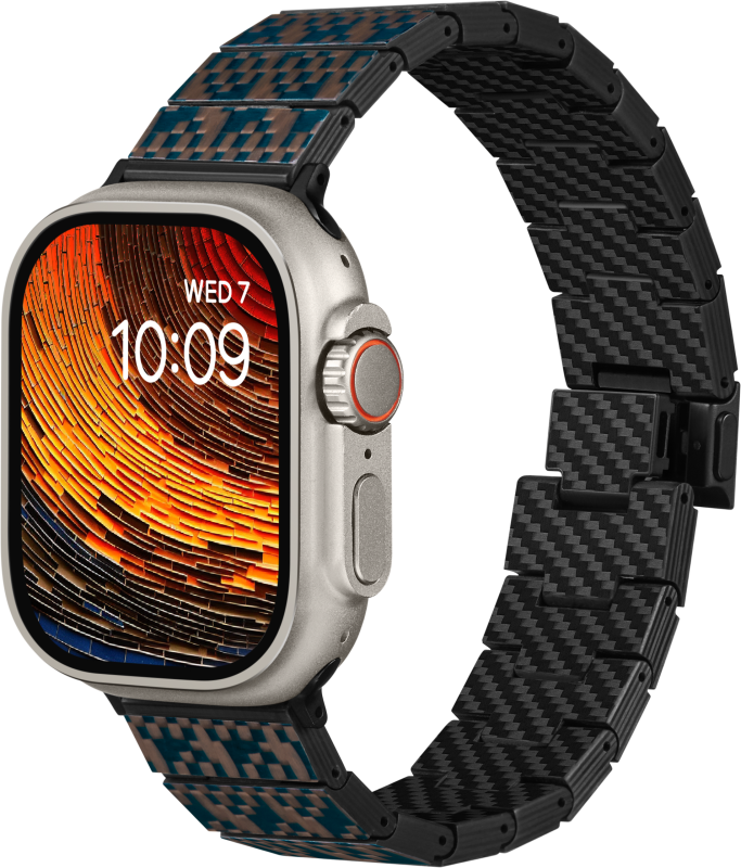 Ремешок Pitaka Stairs для Apple Watch, 38/49 мм, карбон, черный Фото-2