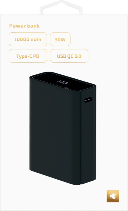 Аккумулятор moonfish PD, QC, 30 Вт, 10000mAh, soft-touch, черный Фото-5