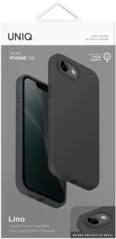 Чехол Uniq LINO MagSafe для iPhone 16e, серый Фото-6