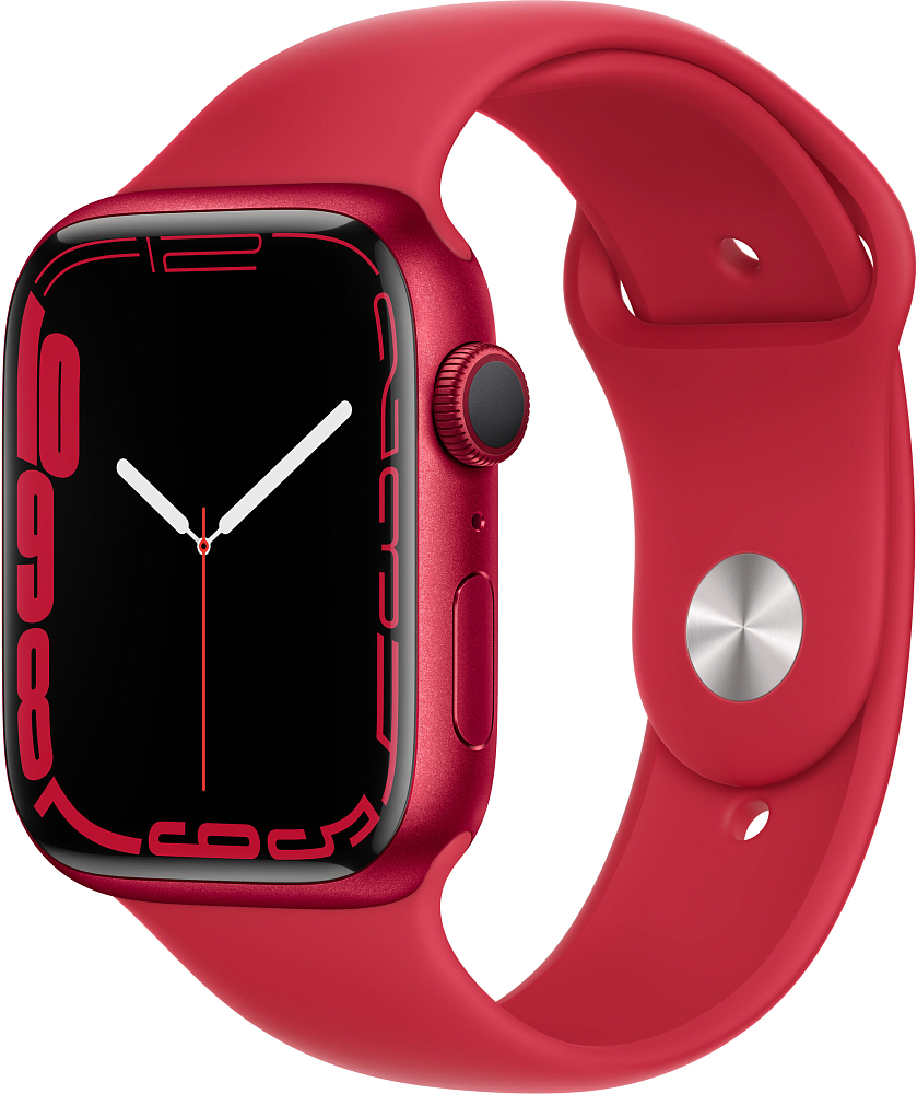 

Apple Watch Series 7, 45 мм, корпус из алюминия красного цвета, спортивный ремешок (PRODUCT)RED