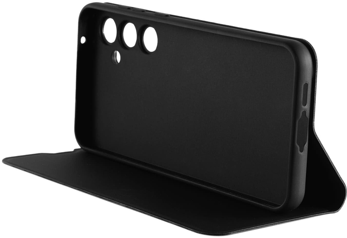 Чехол-книжка moonfish для Galaxy A55, полиуретан, черный Фото-3