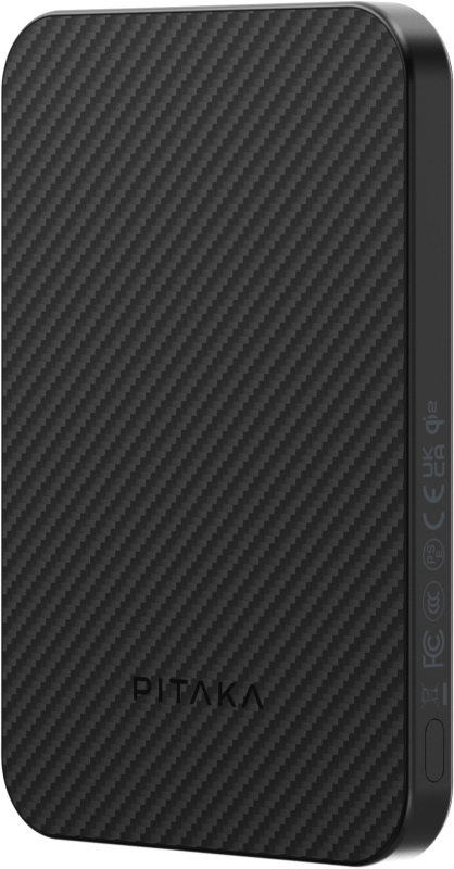 Аккумулятор Pitaka Power Bank Qi2, 5000mAh, черный Фото-3