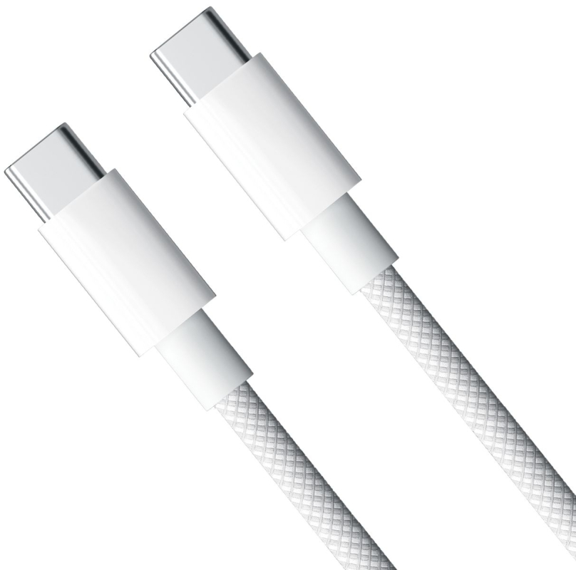 Кабель moonfish USB-С - USB-С, 1м, нейлон, белый