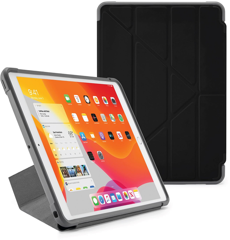 

Чехол Pipetto Origami Shield для iPad 10,2", черный, Чехол Origami Shield для iPad 10,2", черный