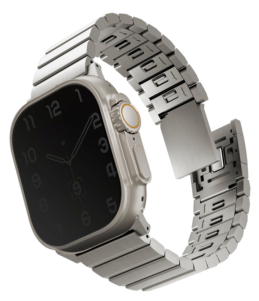 

Uniq Ремешок Strova Steel для Apple Watch 42/44/45/49 мм, сталь, серебристый