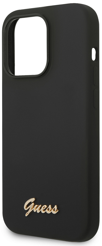 

Guess Чехол Gold metal logo для iPhone 14 Pro, черный