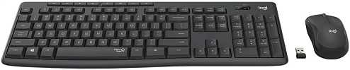 Беспроводной комплект клавиатура и мышь Logitech MK295, черный