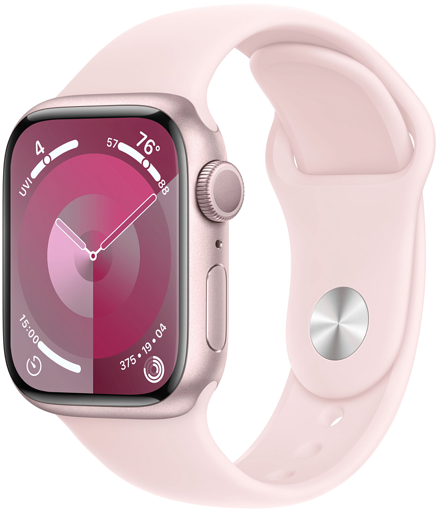 

Apple Watch Series 9, 41 мм, корпус из алюминия розового цвета, спортивный ремешок нежно-розового цвета, размер M/L, Розовый, Watch Series 9, 41 мм, корпус из алюминия розового цвета, спортивный ремешок нежно-розового цвета, размер M/L