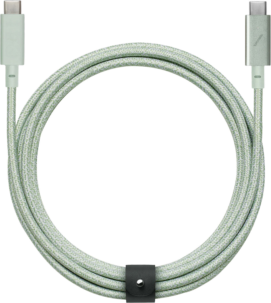 

Native Union Кабель Belt Cable Pro USB-С - USB-С, 2,4м, нейлон, мятный