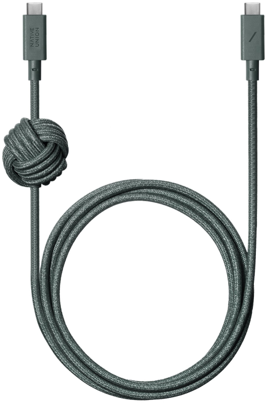 Кабель Native Union Anchor Cable USB-C - USB-C, 3 м, пластик, зеленый Фото-2