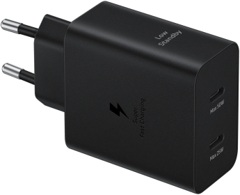 Сетевое зарядное устройство Samsung T5020 50Вт Double Type-C черное