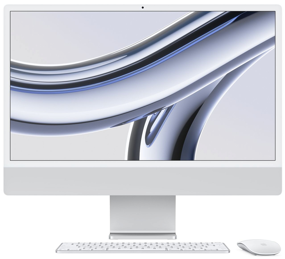 

Apple iMac 24" Retina 4,5K, M3 (8C CPU, 10C GPU, 2023), 16 ГБ, 256 ГБ SSD, серебристый