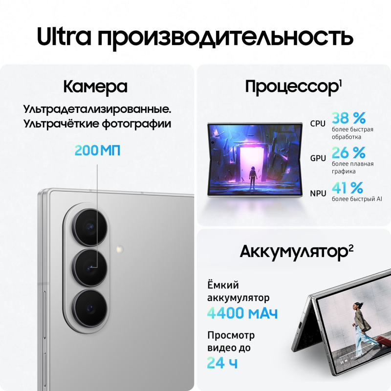 Смартфон Samsung Galaxy Z Fold7 256 ГБ серый Фото-13