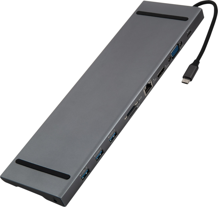 Адаптер moonfish Multiport Type-C 10 in 1, серый Фото-2