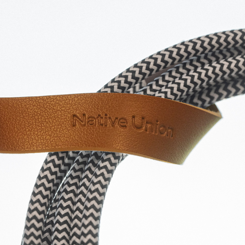 Кабель Native Union Belt Cable USB-A - USB-С, 3 м, нейлон, зебра Фото-3