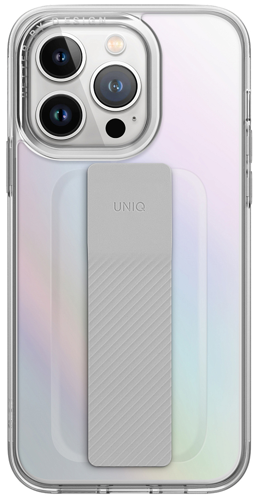 

Uniq Чехол Heldro Mount для iPhone 14 Pro Max, радужный, Прозрачный